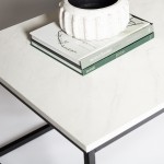 3-Piece Open Box Accent Table Set - Faux White Marble