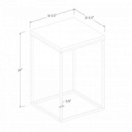 3-Piece Open Box Accent Table Set - Faux White Marble