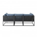 4-Piece Outdoor Cord Modular Sectional - Blue