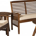 6-Piece Acacia Wood Conversation Set - Dark Brown