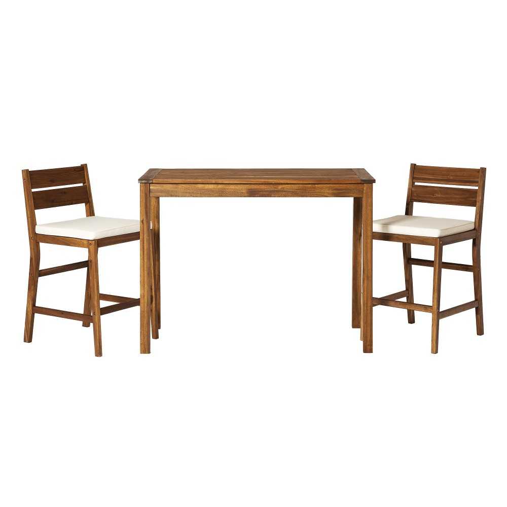 3-Piece Acacia Counter Height Dining Group - Brown