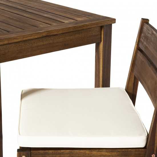 3-Piece Acacia Counter Height Dining Group - Dark Brown