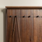 Atticus 68" Solid Wood Hall Tree With Drawer - Walnut