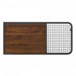 Lia 42" Metal and Wood Wall Organizer with Hooks - Dark Walnut