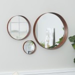 Modern Metal Wall Mirrors - Set of 3