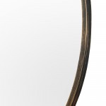 32" Round Metal Framed Mirror - Antique Brass