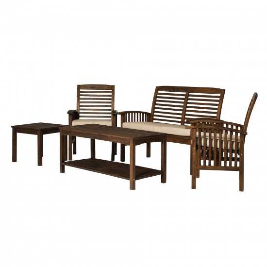 Outdoor Chat Set - Dark Brown, OGWLSCH5DB