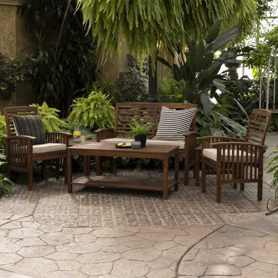 Outdoor Chat Set - Dark Brown, OGWLSCH6DB