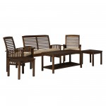 Outdoor Chat Set - Dark Brown, OGWLSCH6DB