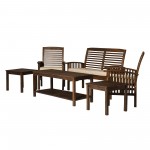 Outdoor Chat Set - Dark Brown, OGWLSCH6DB