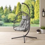 Swing Egg Chair with Stand - Grey/Grey