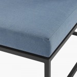 Trinidad Outdoor Modern Modular Patio Side Chair - Blue