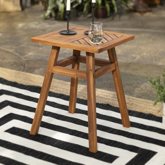 Vincent Patio Wood Side Table - Brown