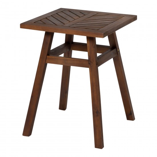 Vincent Patio Wood Side Table - Dark Brown