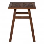 Vincent Patio Wood Side Table - Dark Brown