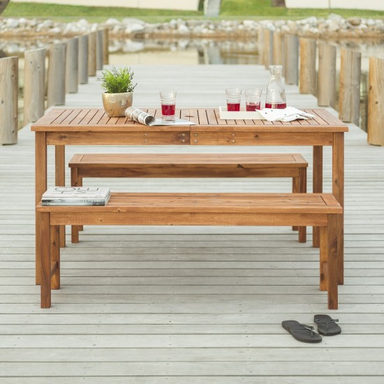 3-Piece Modern Patio Dining Set - Brown