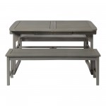 3-Piece Classic Outdoor Patio Dining Set - Grey Wash