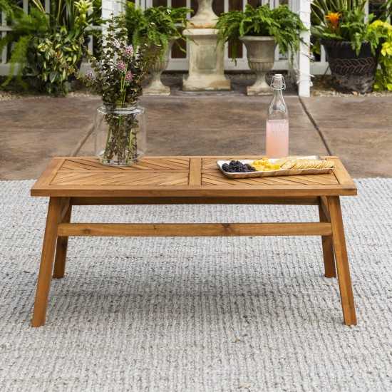 Vincent Patio Wood Coffee Table - Brown