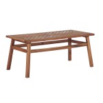 Vincent Patio Wood Coffee Table - Brown