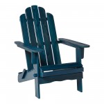 Patio Wood Adirondack Chair - Navy Blue Wash