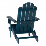 Patio Wood Adirondack Chair - Navy Blue Wash