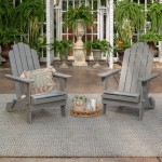 Patio Wood Adirondack Chair - Gray Wash