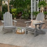 Patio Wood Adirondack Chair - Gray Wash