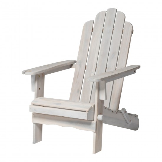 Patio Wood Adirondack Chair - White Wash