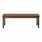 Vincent 53" Modern Patio Dining Bench - Dark Brown