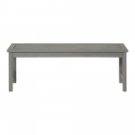 Acacia Wood Patio Dining Bench - Grey Wash