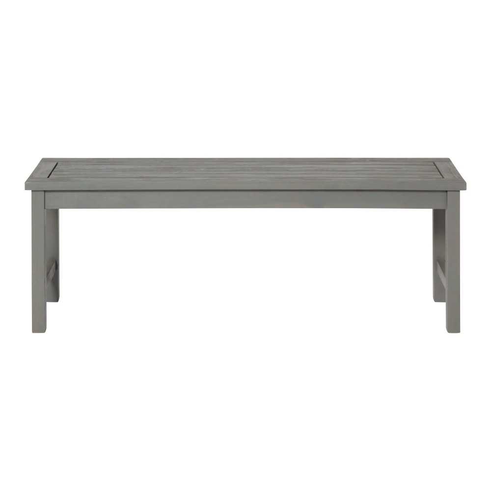 Acacia Wood Patio Dining Bench - Grey Wash