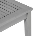 Acacia Wood Patio Dining Bench - Grey Wash