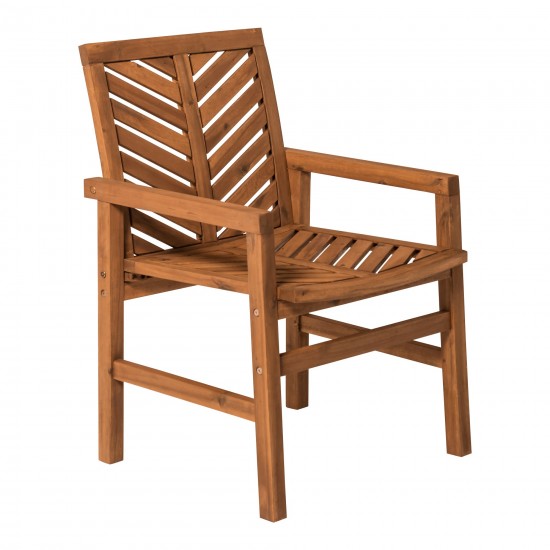 Vincent Patio Wood Chairs, Set of 2 - Brown