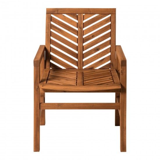 Vincent Patio Wood Chairs, Set of 2 - Brown