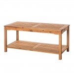 Acacia Wood Outdoor Patio Coffee Table - Brown