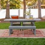 4-Piece Classic Outdoor Patio Dining Set - Grey Wash