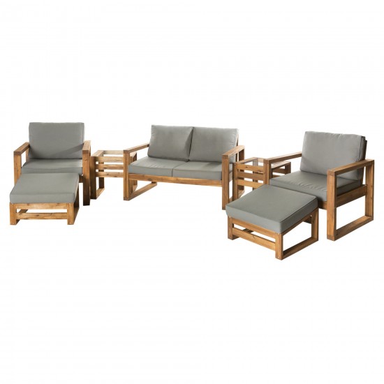 7-Piece Modern Patio Chat Set - Brown