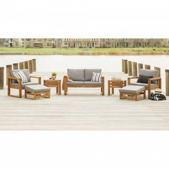 7-Piece Modern Patio Chat Set - Brown