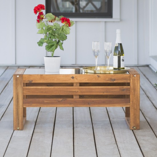 Modern Patio Coffee Table - Brown