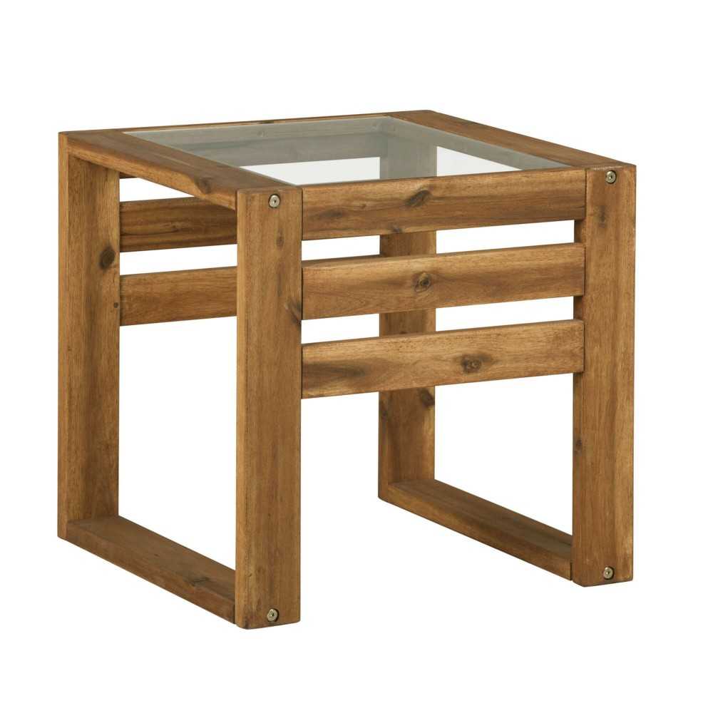 Modern Patio End Table - Brown