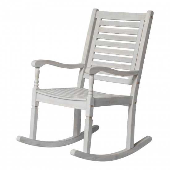 Patio Wood Rocking Chair - White Wash