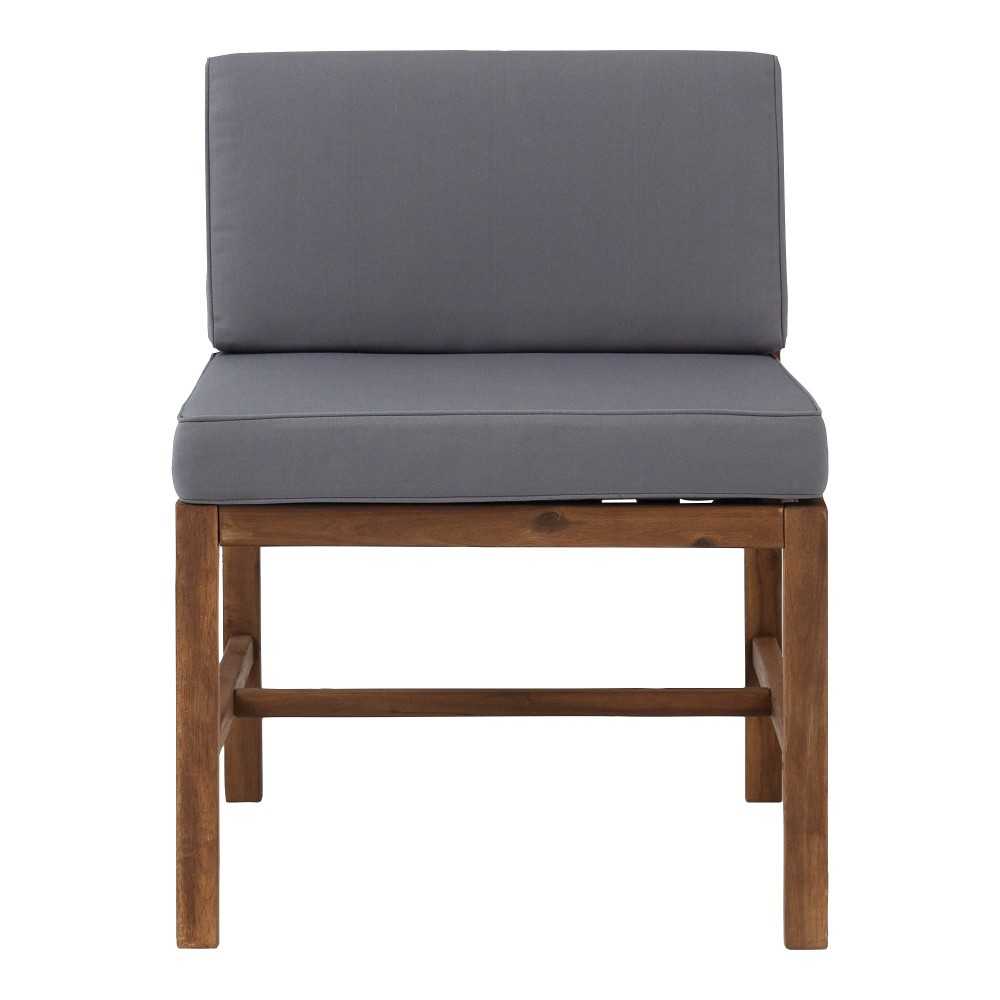 Sanibel Modular Outdoor Acacia Armless Chair - Brown Sanibel Modular Outdoor Acacia Armless Chair - Brown