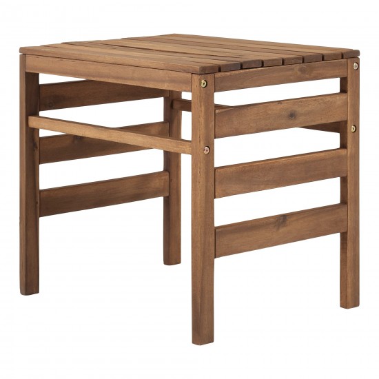 Sanibel Modular Outdoor Acacia Side Table - Brown