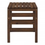 Sanibel Modular Outdoor Acacia Side Table - Dark Brown