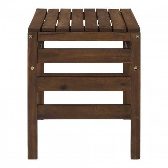 Sanibel Modular Outdoor Acacia Side Table - Dark Brown