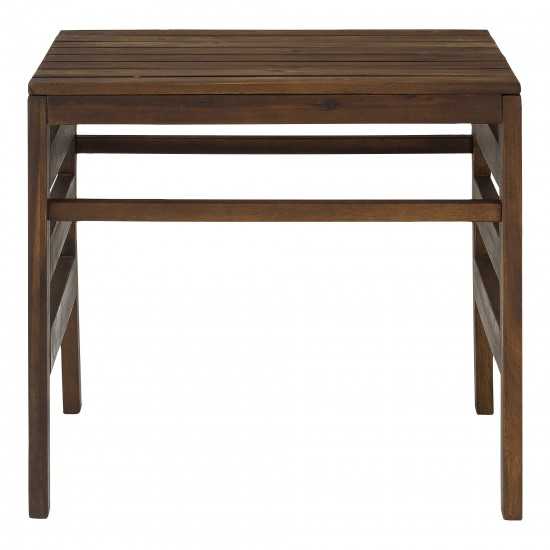 Sanibel Modular Outdoor Acacia Side Table - Dark Brown