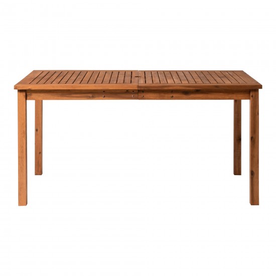 60" Simple Outdoor Patio Dining Table - Brown