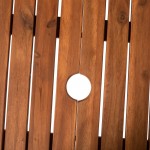 60" Simple Outdoor Patio Dining Table - Brown