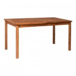 60" Simple Outdoor Patio Dining Table - Brown