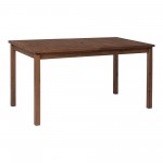 60" Simple Outdoor Patio Dining Table - Dark Brown